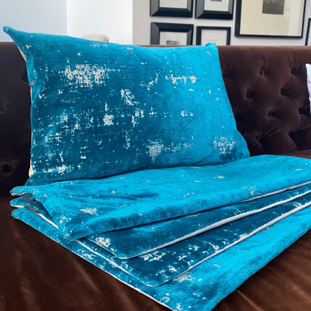 Reversible MM Studio cut velvet pillow covers